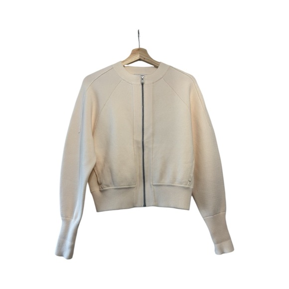Athleta Sequoia sweater zip up jacket   Magnolia white Small - Picture 2 of 9